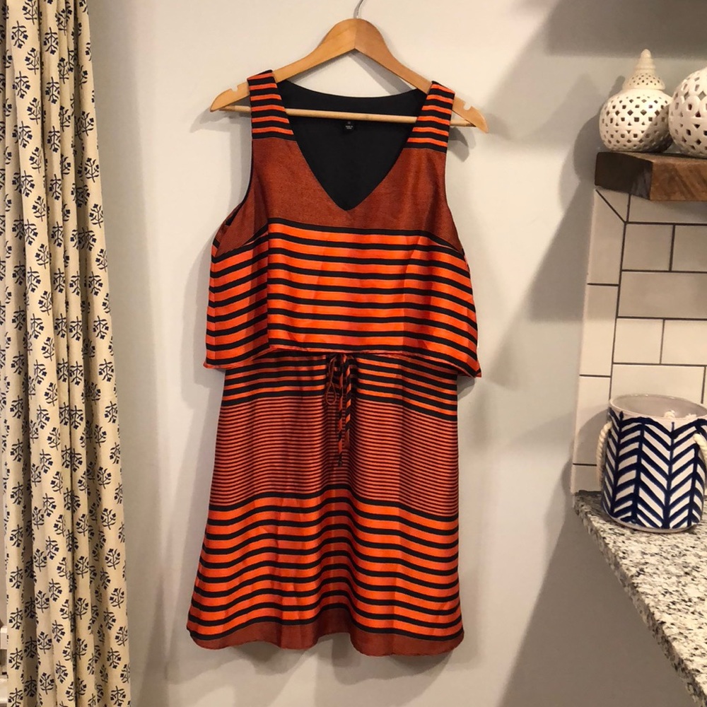 NWT! Ivy + blue Orange and Navy Dress